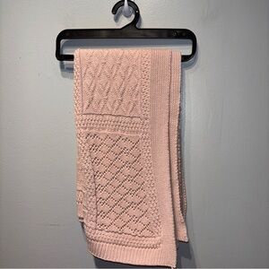 SILVER CLOUD Pink Baby‎ Blanket Lovey Cotton Knit Shawl 27.5”x35”
